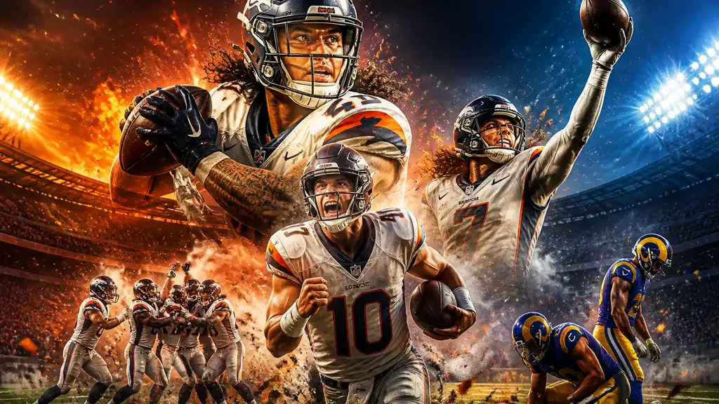 Hufanga's two interceptions lift Broncos past Rams after 16-point comeback cover