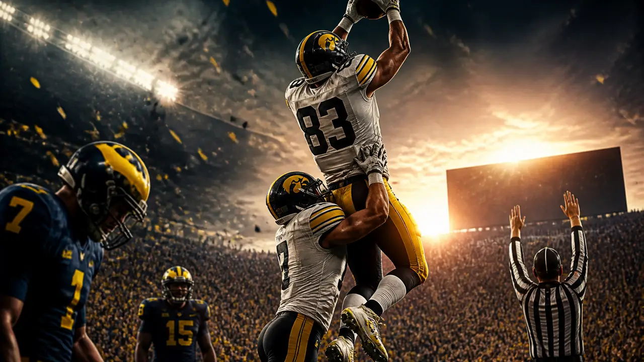 Iowa stuns Michigan 20-19 on Hank Brown's last-play touchdown to Reece Vander Zee cover
