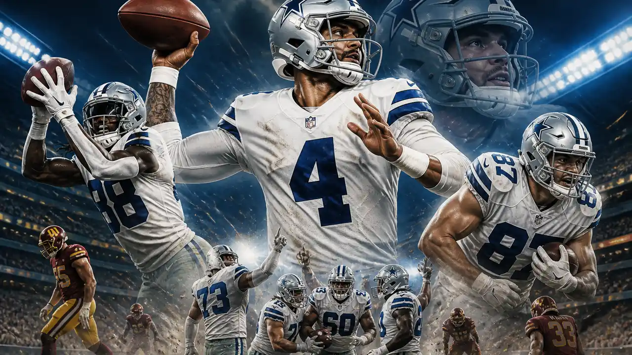 Dak Prescott throws four touchdowns as Cowboys beat Commanders 37-20 cover