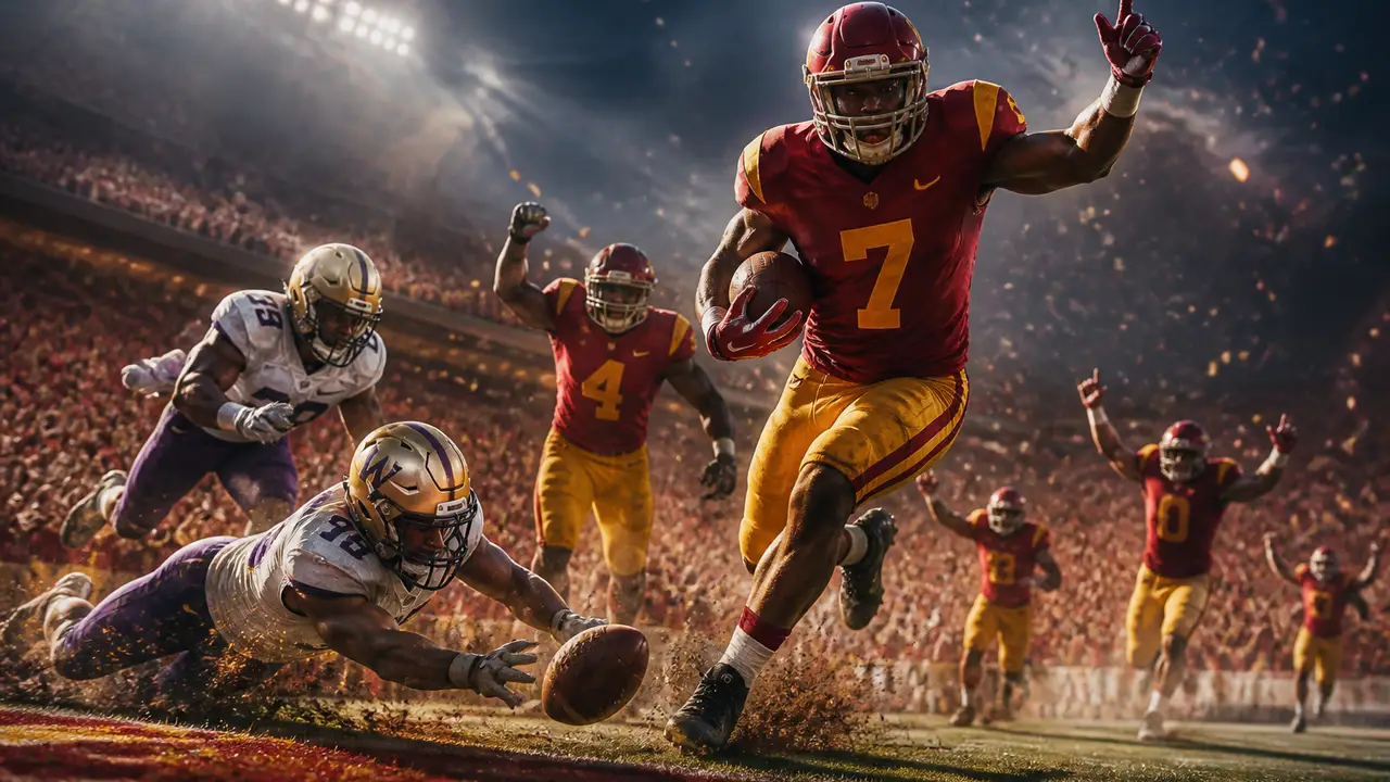 Stewart’s fumble return turns USC’s rally into 25–21 win over Washington cover
