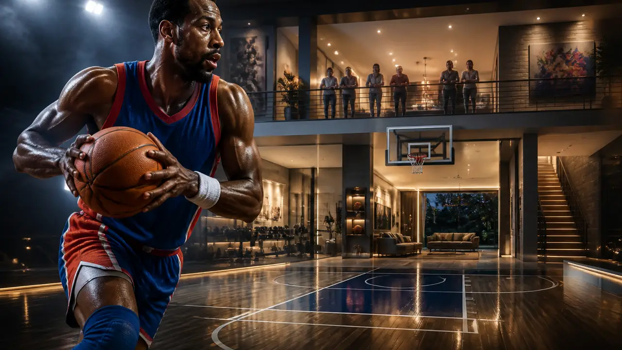 Ben Wallace’s Virginia home gives its indoor court a viewing balcony cover