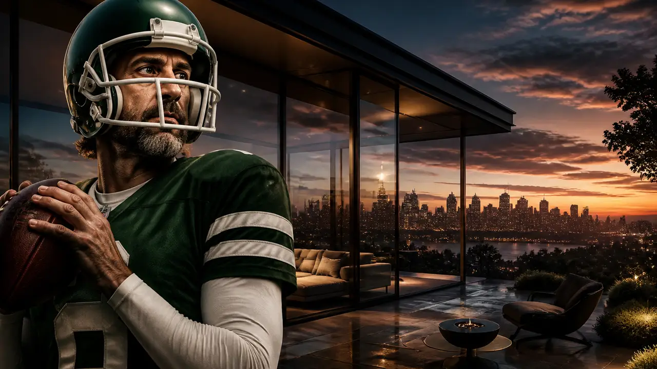 Aaron Rodgers’s New Jersey home lets the skyline set the scene cover