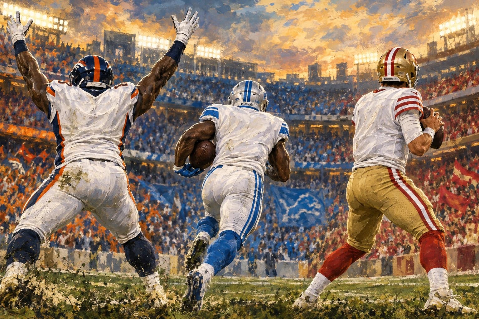 Sunday late finals: 49ers stay unbeaten, Broncos rally and Lions roll cover