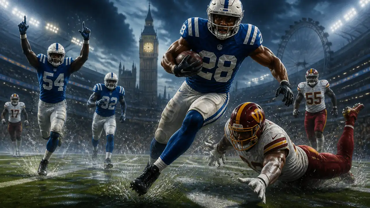 Taylor scores twice as Colts beat Commanders 30–13 in London cover