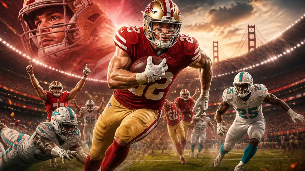 Christian McCaffrey scores twice as 49ers handle Dolphins 35-13 cover