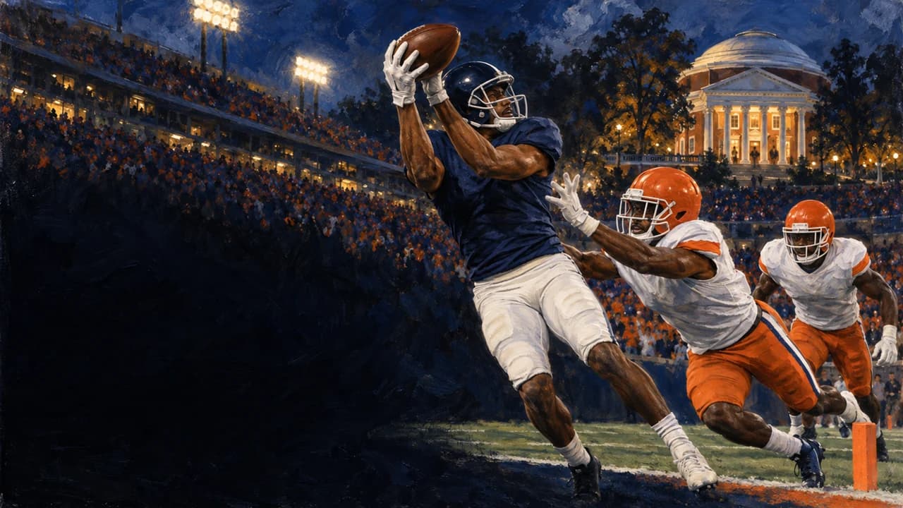 Middlebrook scores twice as Virginia rallies past Syracuse, 28-25 cover