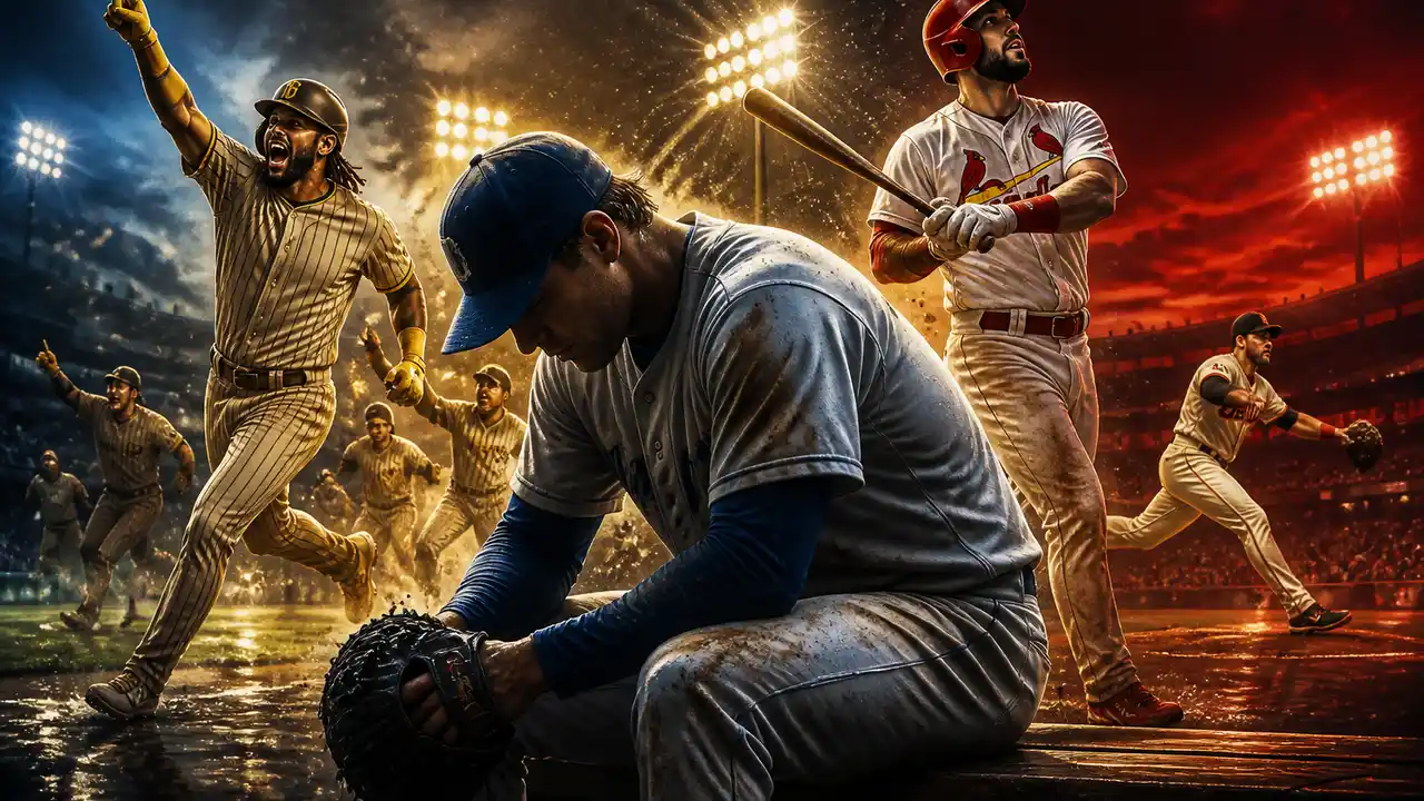 Dodgers stumble while Padres and Cardinals keep pace in a busy night of baseball cover