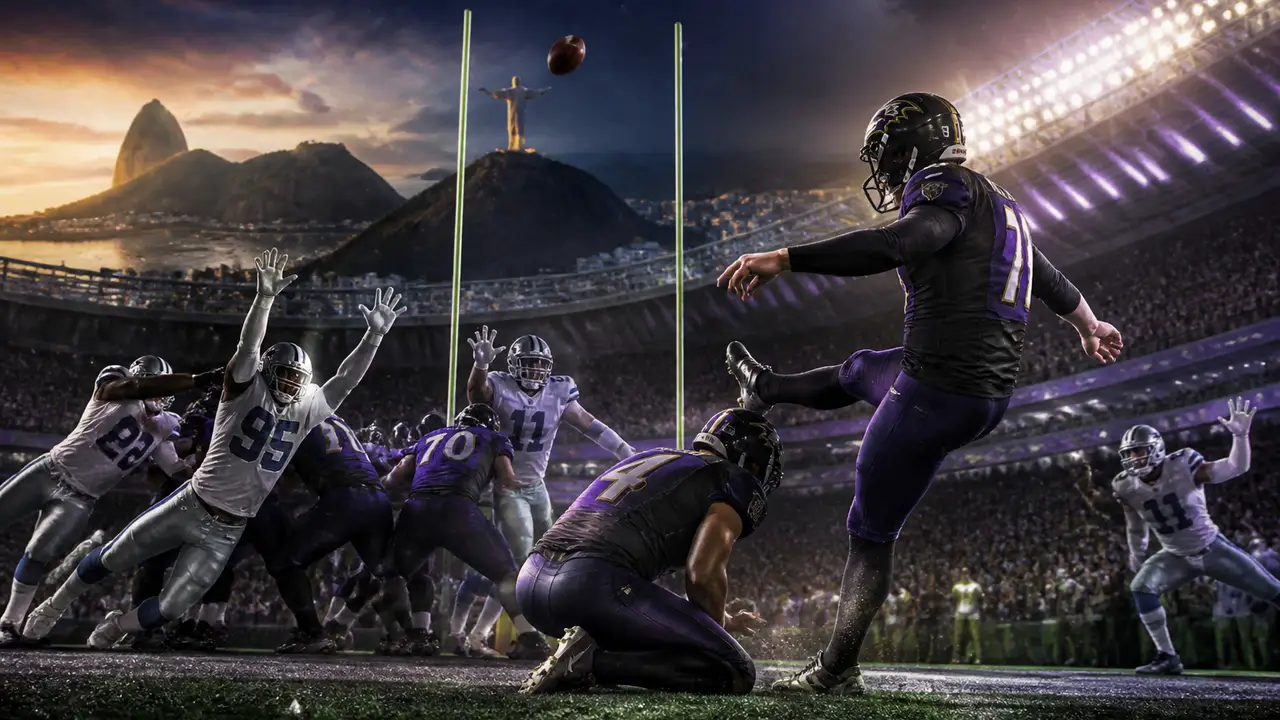 Loop's 56-yard kick ends seven-second Ravens drive and stuns Cowboys in Rio cover