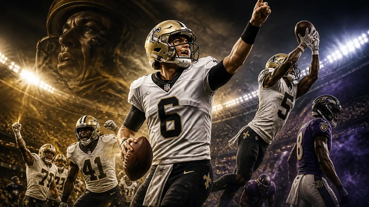 Tyler Shough’s fourth-down touchdown completes Saints comeback in Baltimore cover