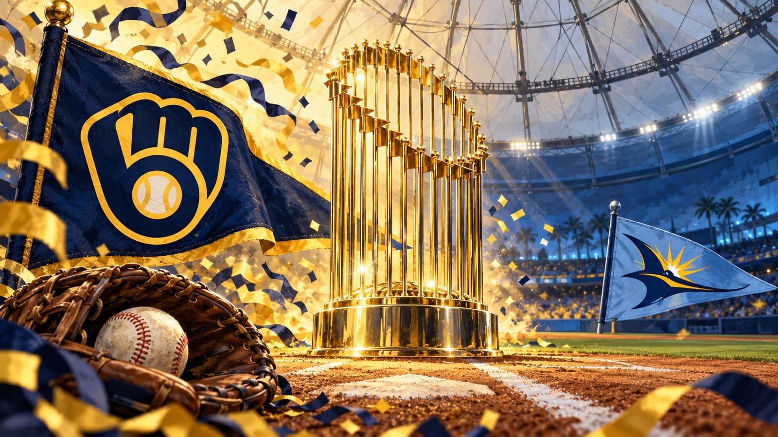 The Brewers beat the Rays 4-1 in Game 5 to win their first World Series cover