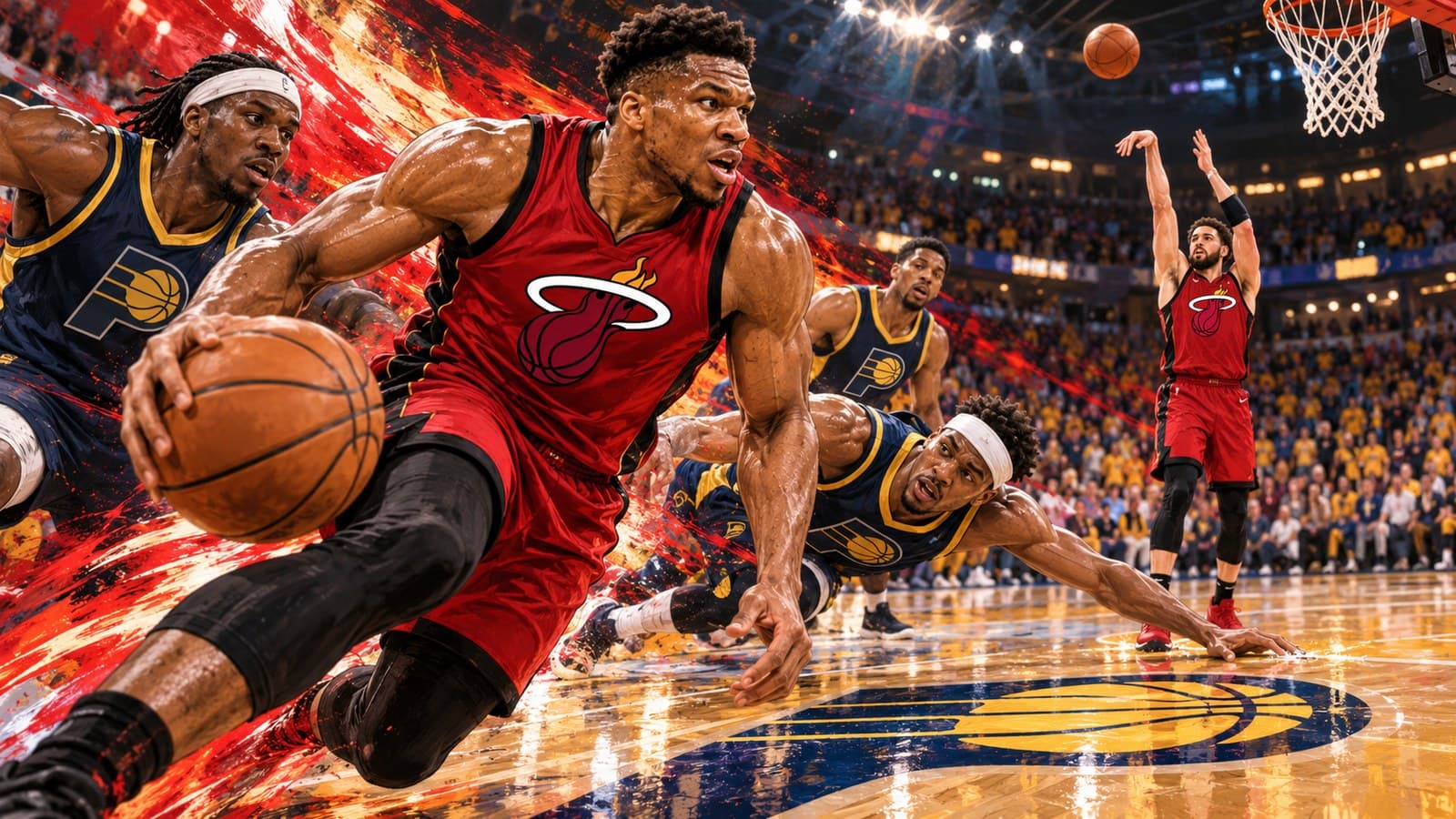Giannis posts a triple-double as the Heat score 145 against the Pacers cover