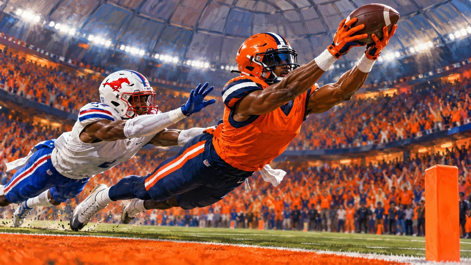Noah Meyers catches the winner with 17 seconds left as Syracuse stuns No. 19 SMU cover