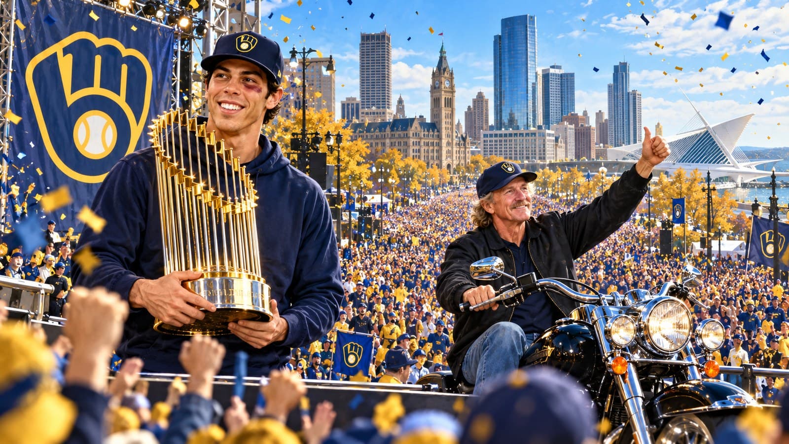 Police estimate 750,000 people turned out for the Brewers' World Series parade cover